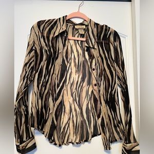 Vintage animal print button down